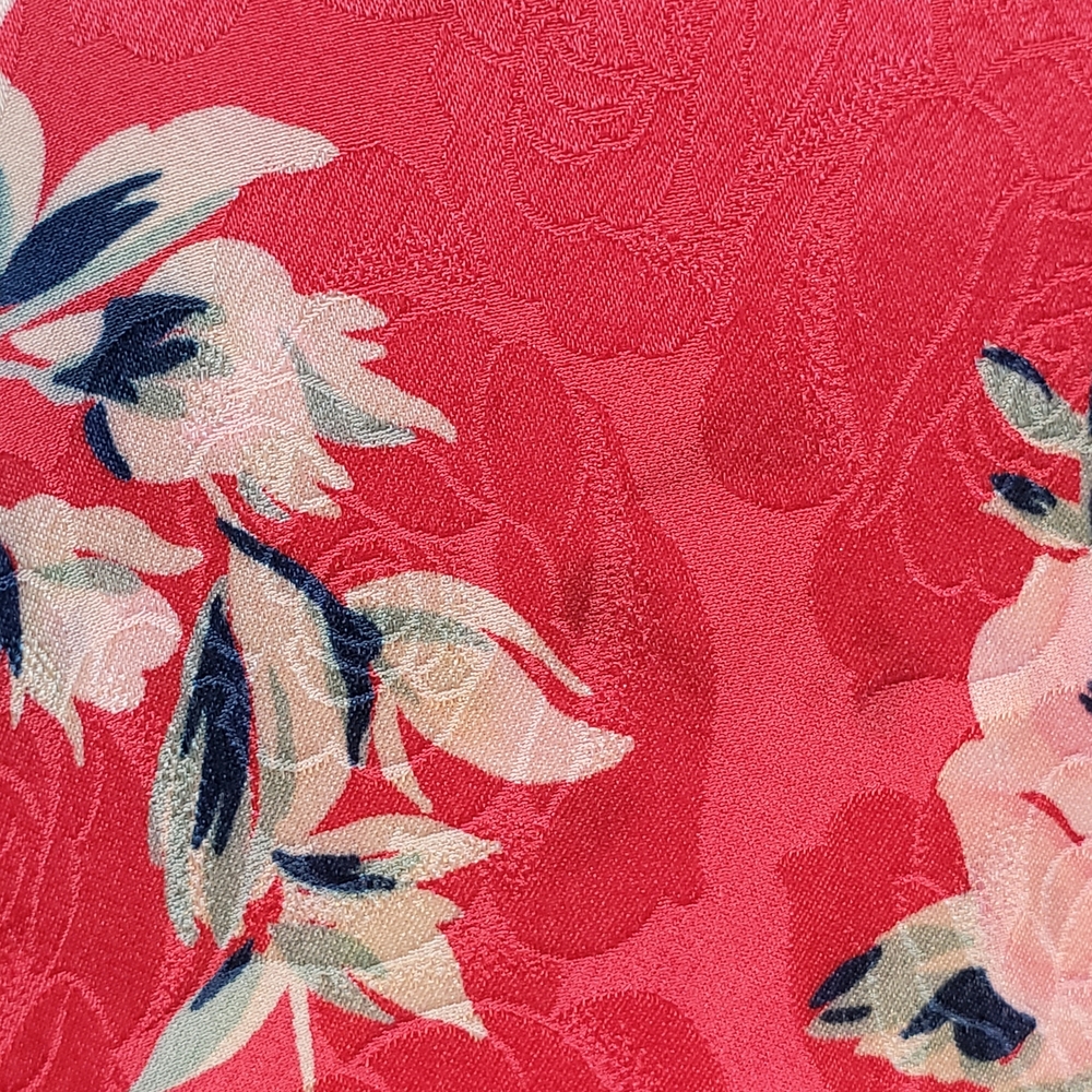Floral Red Kimono Dress - Picture 7 of 8